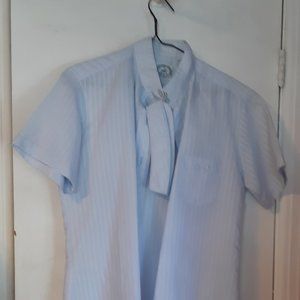 Beaufort by Eisers, Ladies show shirt pale blue cotton size medium short sleeve